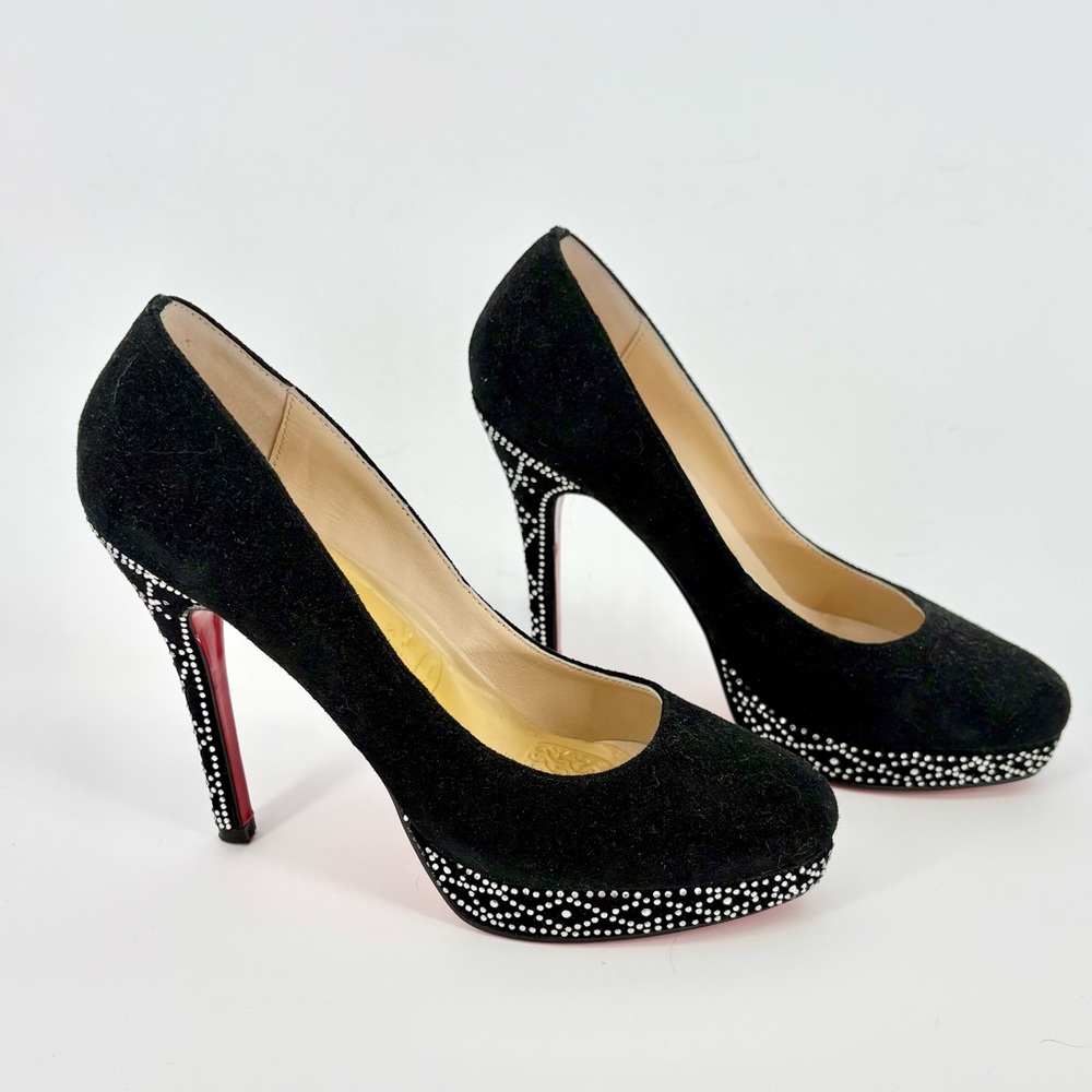 Christian Louboutin Eugenie Crystal Rhinestone Heels - Picture 4 of 15